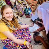 NWU student Lilly Fields in Rwanda.